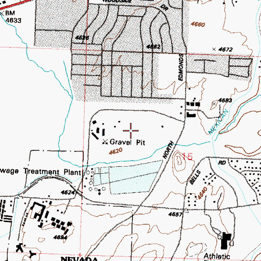 Topographic Map of KPTL-AM (Carson City), NV