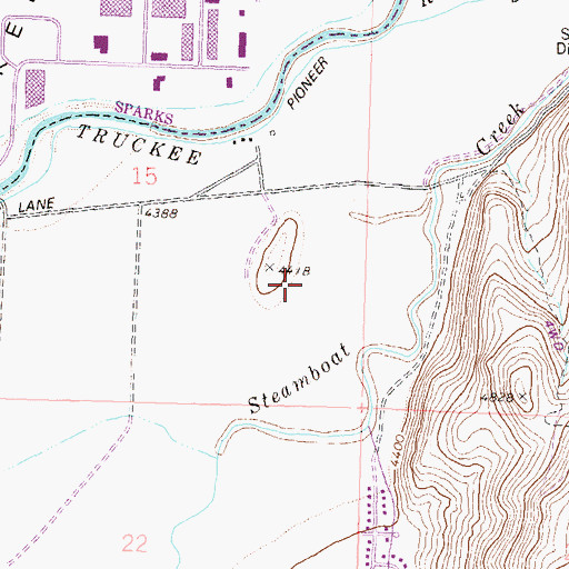 Topographic Map of KQLO-AM (Reno), NV