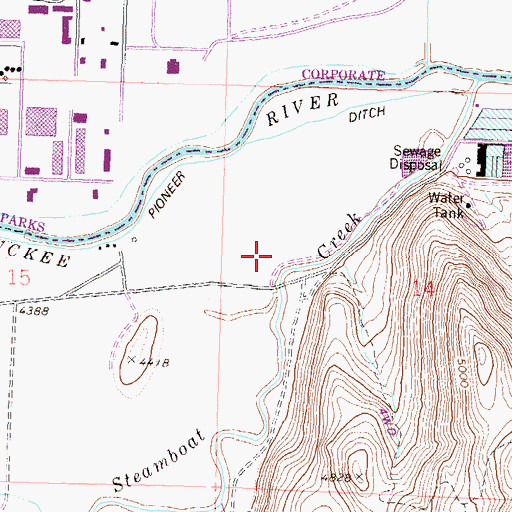 Topographic Map of KHTZ-AM (Sparks), NV