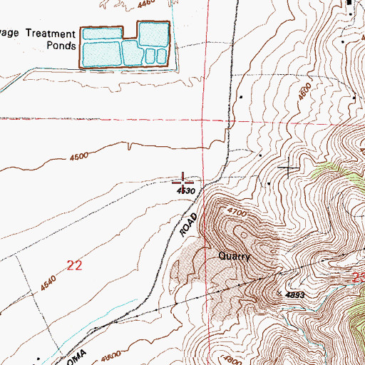 Topographic Map of KHIT-AM (Sun Valley), NV