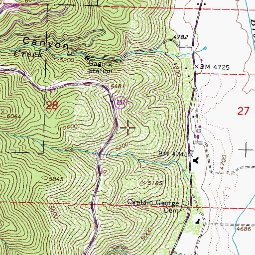 Topographic Map of KGVM-FM (Gardnerville-Minden), NV