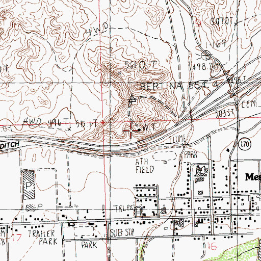 Topographic Map of KIPP-FM (Mesquite), NV