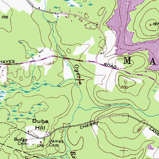 Topographic Map of Dube Brook, NH