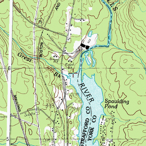 Topographic Map of Great Brook, NH