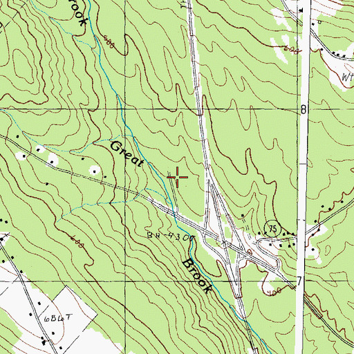 Topographic Map of Lyman Brook, NH
