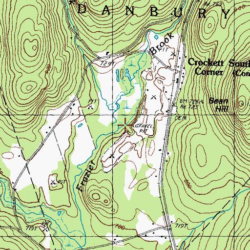 Topographic Map of Walker Brook, NH