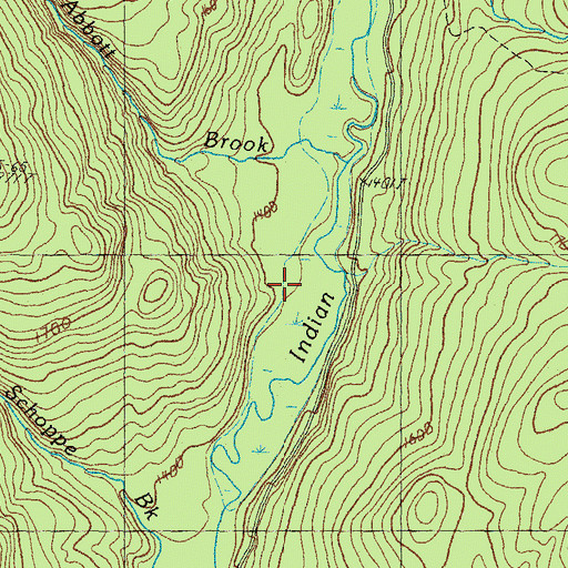 Topographic Map of Abbott Brook, NH