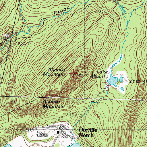 Topographic Map of Abeniki Mountain, NH