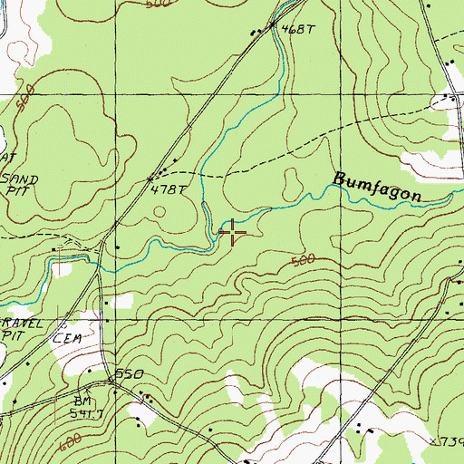 Topographic Map of Academy Brook, NH