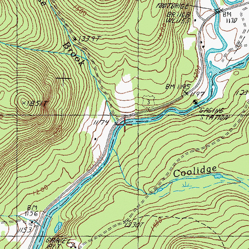 Topographic Map of Ad Chase Brook, NH