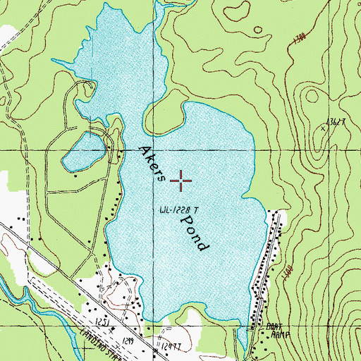 Topographic Map of Akers Pond, NH