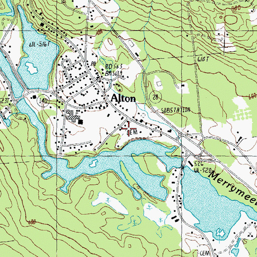Topographic Map of Alton, NH