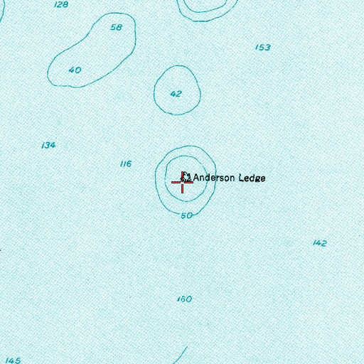 Topographic Map of Anderson Ledge, NH