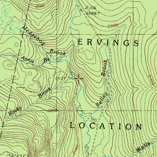 Topographic Map of Annis Brook, NH
