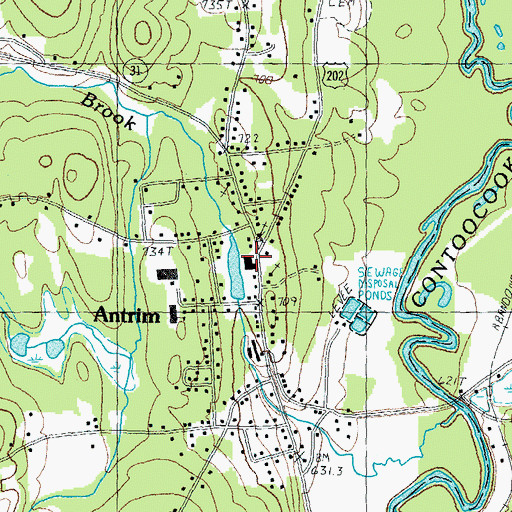 Topographic Map of Antrim, NH