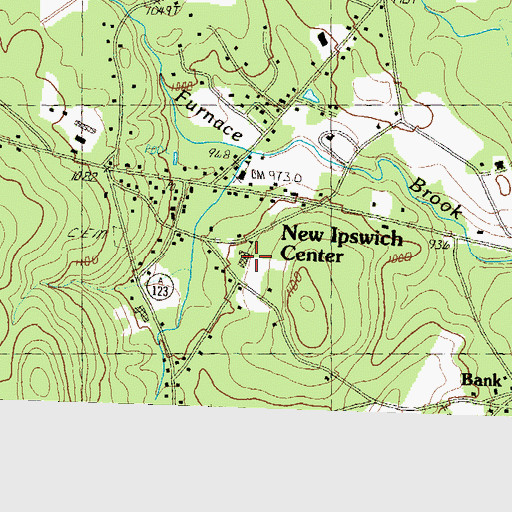 Topographic Map of Appleton Elementary School, NH