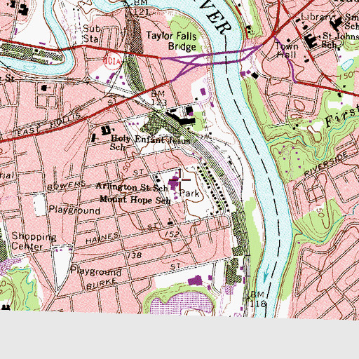 Topographic Map of Dr Norman W Crisp Elementary School, NH