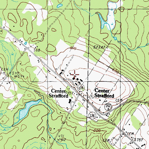 Topographic Map of Austin Cate Academy, NH