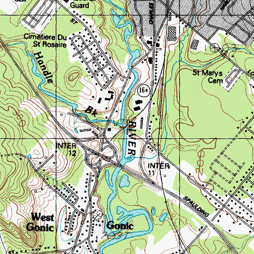 Topographic Map of Axe Handle Brook, NH