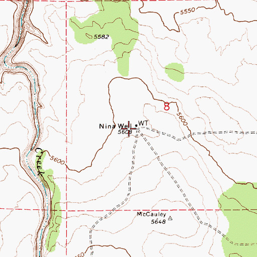 Topographic Map of Nina Well, AZ