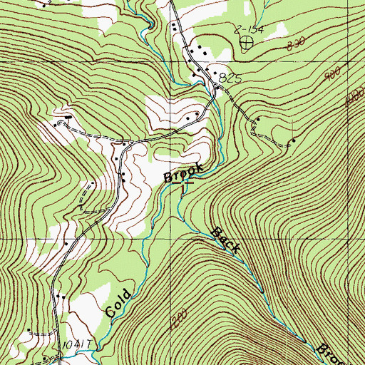 Topographic Map of Back Brook, NH