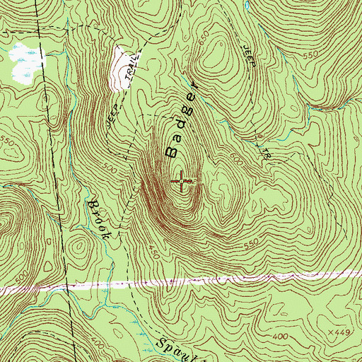 Topographic Map of Badger Hill, NH