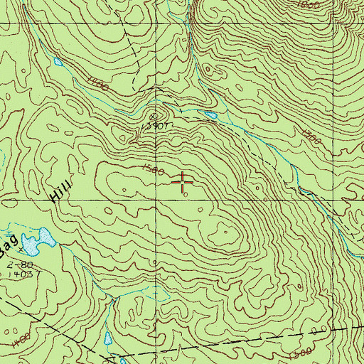 Topographic Map of Bag Hill, NH