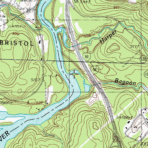 Topographic Map of Magoon Brook, NH