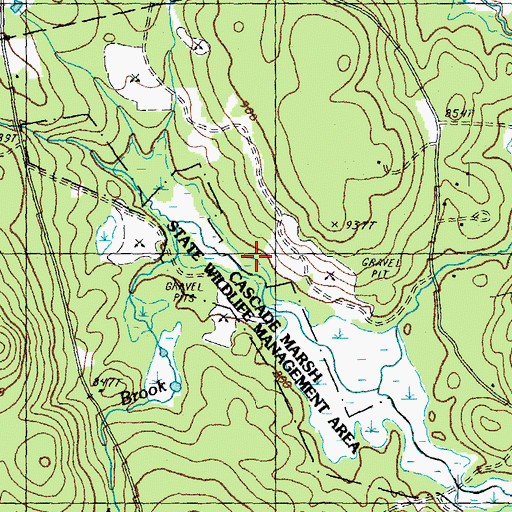 Topographic Map of Baker Brook, NH