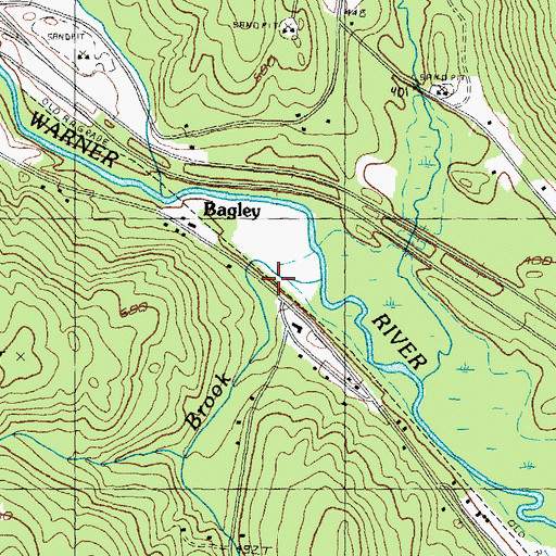 Topographic Map of Ballard Brook, NH