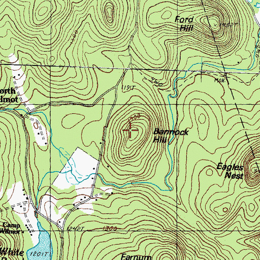 Topographic Map of Bannock Hill, NH