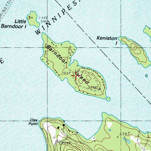 Topographic Map of Barndoor Island, NH