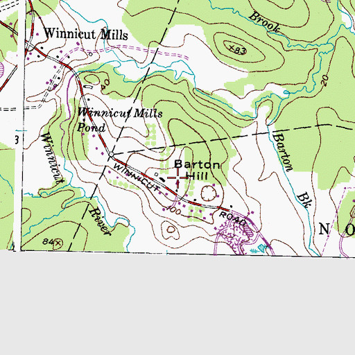Topographic Map of Barton Hill, NH