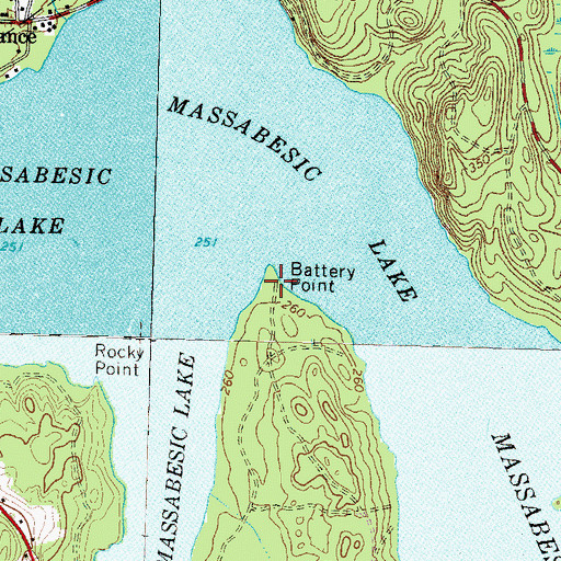 Topographic Map of Battery Point, NH