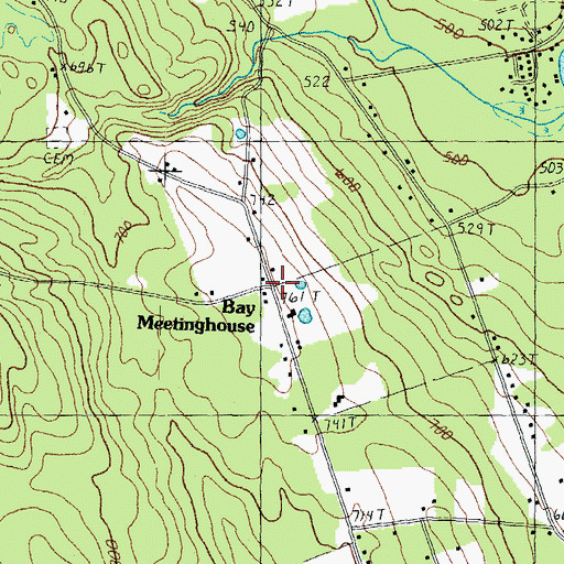 Topographic Map of Bay Meetinghouse, NH