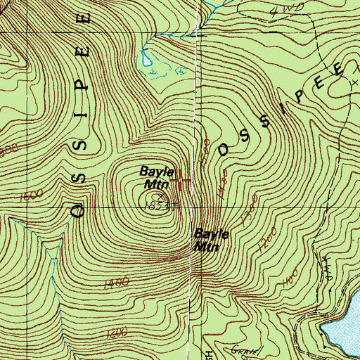 Topographic Map of Bayle Mountain, NH