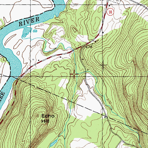 Topographic Map of Bean Brook, NH