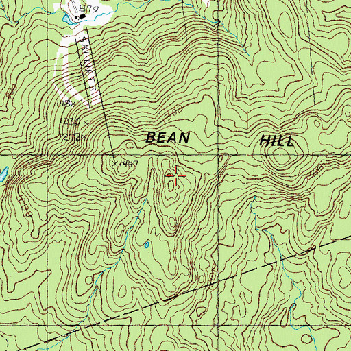 Topographic Map of Bean Hill, NH