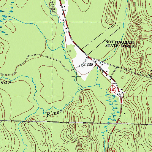 Topographic Map of Bean River, NH