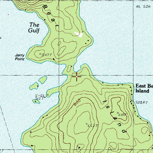 Topographic Map of Bear Island, NH
