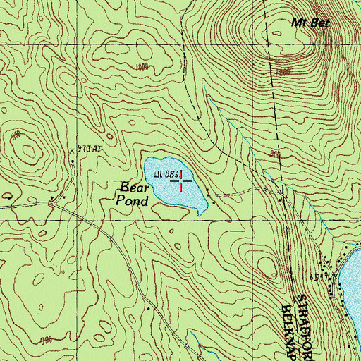 Topographic Map of Bear Pond, NH