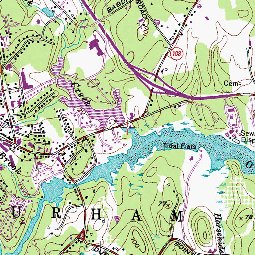 Topographic Map of Beards Creek, NH
