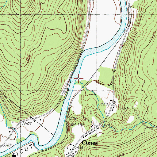 Topographic Map of Beaver Brook, NH