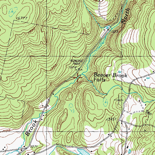 Topographic Map of Beaver Brook, NH