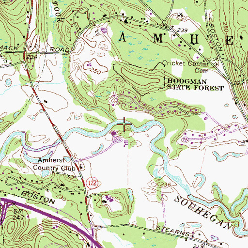 Topographic Map of Beaver Brook, NH