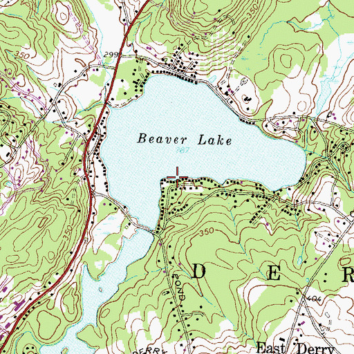 Topographic Map of Beaver Lake, NH