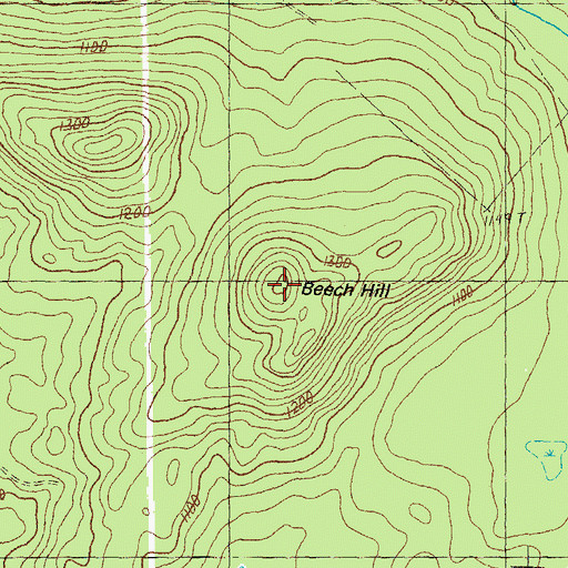 Topographic Map of Beech Hill, NH