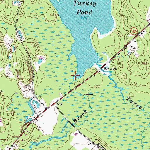 Topographic Map of Bela Brook, NH