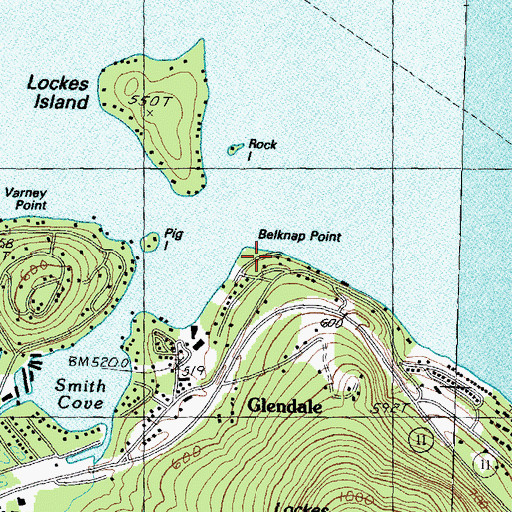 Topographic Map of Belknap Point, NH