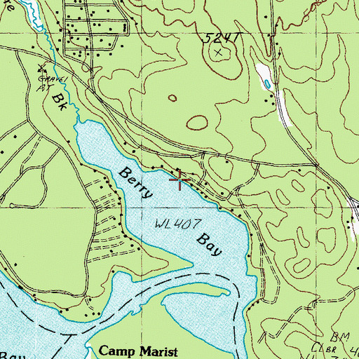 Topographic Map of Berry Bay, NH